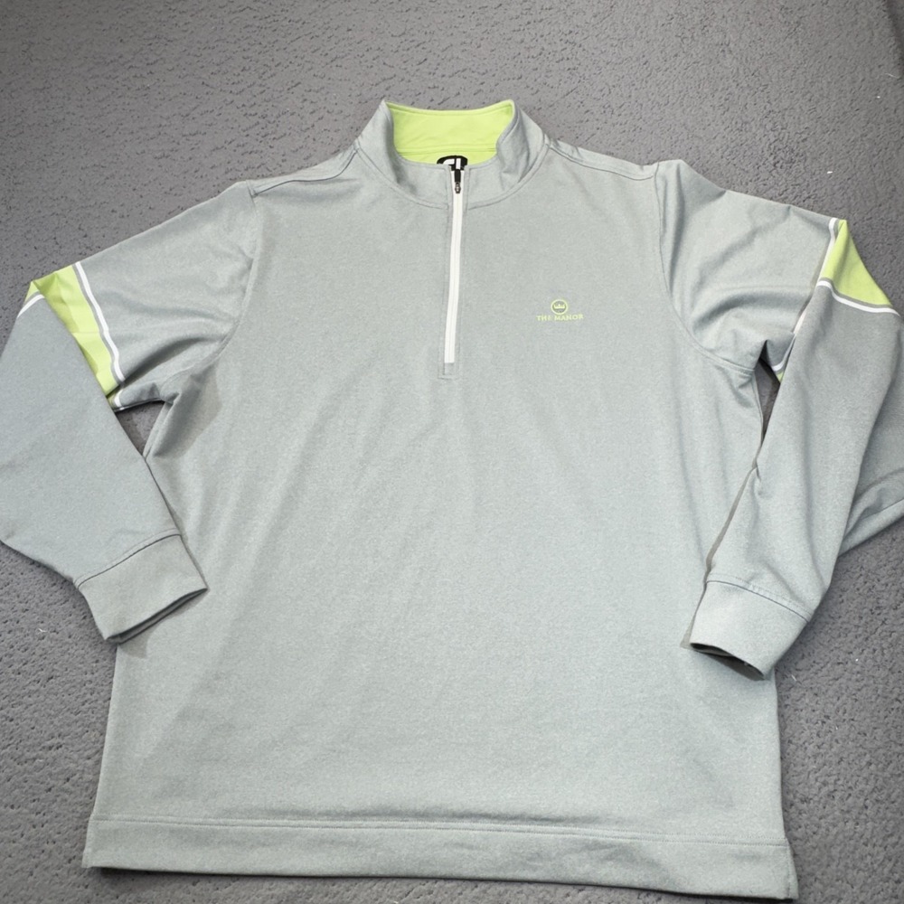 Footjoy Pullover Mens XL Performance 1/4 Zip Manor Country Club Milton‎ Golf